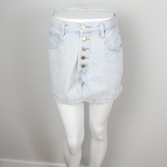Vintage Denim Republic Light Wash Button Up Fly Jean Denim Vintage Shorts 6 - Picture 1 of 10